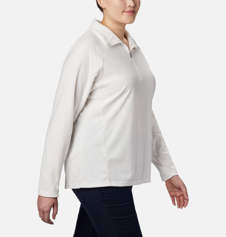 Women's Columbia Glacial IV 1/2 Zip Sweatshirts White | Plus Size CA-JL8A5